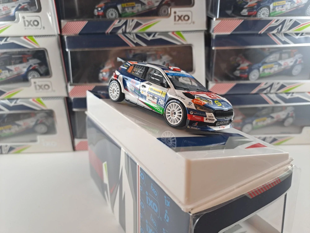 Škoda Fabia Rally2, No.10, Wagner, Barum rallye 2024 1:43 IXO