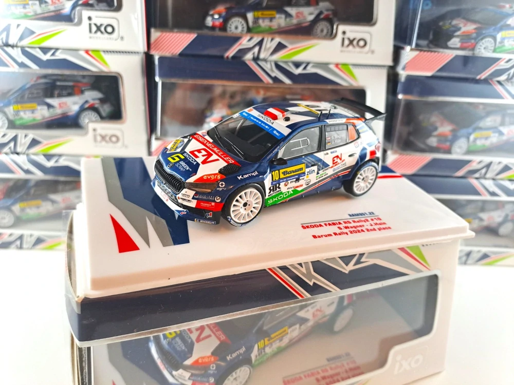 Škoda Fabia Rally2, No.10, Wagner, Barum rallye 2024 1:43 IXO