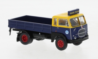 Fiat 642 flatbed platform trailer Frans Maas (NL) 1962 1:87 Brekina