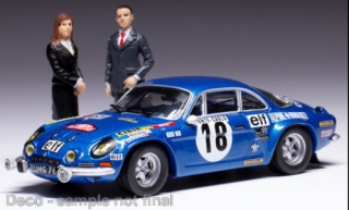 Alpine Renault 1800 S, No.18, Rally Monte Carlo , Winner Monte Carlo Series 1 with figurines, J-C.Andruet/M.Petit, 1973 1:43 IXO