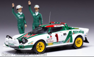 Lancia Stratos HF, No.1, Rally Monte Carlo , Winner Monte Carlo Series 1 with figurines, S.Munari/S.Maiga, 1977 1:43 IXO