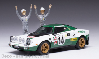 Lancia Stratos HF, No.14, Rally Monte Carlo , Winner Monte Carlo Series 1 with figurines, S.Munari/M.Mannucci, 1975 1:43 IXO
