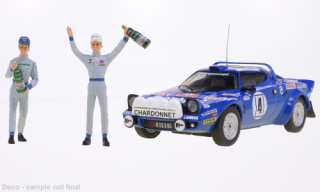 Lancia Stratos HF, No.4, Rally Monte Carlo , Winner Monte Carlo Series 2 with figurines, B.Darniche/A.Mahe, 1979 1:43 IXO