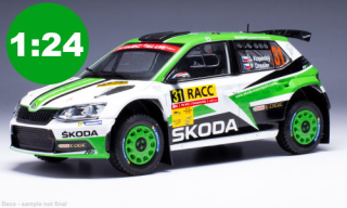 Škoda Fabia R5 No.32 Rovanperä, rallye Catalunya 2018 1:24 IXO