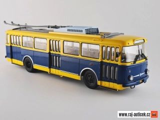 Škoda 9Tr trolejbus modrožlutý 1:43 Auto Historia