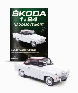 Škoda Felicia Hardtop 1:24 časopis Nadčasové Ikony no.5 s modelem