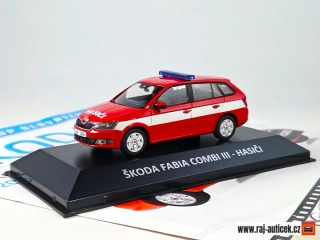 Škoda Fabia Combi III hasiči 1:43 DeAgostini Kaleidoskop slavných vozů časopis s modelem