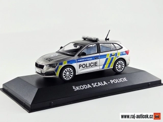Škoda Scala policie 1:43 DeAgostini Kaleidoskop slavných vozů časopis s modelem