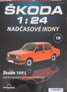 Škoda 105 L 1:24 časopis Nadčasové Ikony s modelem